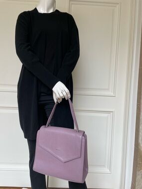 Matt & Nat Mauve Vegan Leather Structured Satchel Crossbody Bag